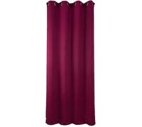 Rideau occultant - Uni effet sablé - 100% polyester - 140 x 260 cm - Rouge bordeaux