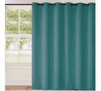 Rideau occultant uni grande largeur Bleu Canard 240x260 cm