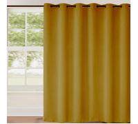 Rideau occultant uni grande largeur Jaune moutarde 240x260 cm