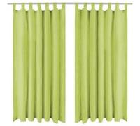 Rideau occultant - vidaXL - 2 pcs - 140 x 225 cm - Vert - Micro-satin Vert G