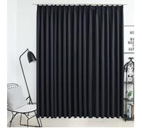 Vidaxl Rideau Occultant Avec Crochets Noir 290x245 Cm