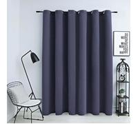 vidaXL Gordijn verduisterend met metalen ringen 290x245 cm antraciet134421 Gris G