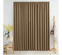 vidaXL Rideau occultant avec crochets 290x245 cm Polyester lavable en machine taupe