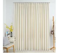 vidaXL Rideau Occultant avec Crochets Occultant à Oeillet Ombrage Chambre à Coucher Fenêtre Salon Bureau Maison Intérieur Velours Crème 290x245 cm