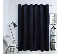 vidaXL Rideau Occultant avec Anneaux en Métal Occultant à Oeillet Ombrage Chambre à Coucher Fenêtre Salon Bureau Maison Intérieur Velours Noir 290x245 cm