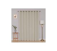 Rideau Occultants à Oeillets Isolant Thermique Rideau Enfant Fille Beige Clair Rideau Rideau Grande Hauteur Salon Design Moderne 254x213cm
