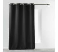 Rideau oeillets 140x280 ESSENTIEL NOIR - DOUCEUR D'INTERIEUR - Rideau - Uni - Tamisant