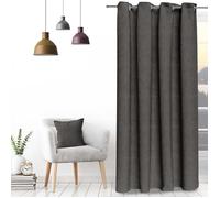 Rideau oeillets en velours VELVET anthracite, par Soleil d'ocre
