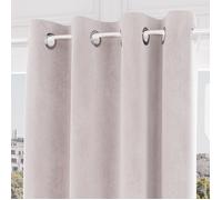 Rideau oeillets en velours VELVET naturel, par Soleil d'ocre