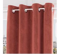 Rideau oeillets en velours VELVET terracotta, par Soleil d'ocre