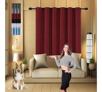 Rideau Opaque 120 x 110 cm Thermique Isolant Anti Froid et Chaleur Draperies Intérieurs Modernes Anti UV Decoration Chambre,pour Salon, Rouge