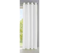 Rideau Opaque Palermo avec œillets et embrasses - Blanc - 225 x 140 cm - 10000265