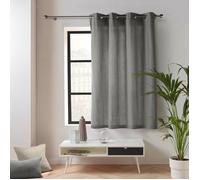 Rideau petite hauteur 135 x 180 cm coton/polyester recyclé Twily Gris