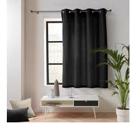 Rideau Petite Hauteur 135 x 180 cm - Coton/Polyester - Twily Noir