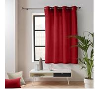 Rideau Petite Hauteur 135 x 180 cm - Coton/Polyester - Twily Rouge