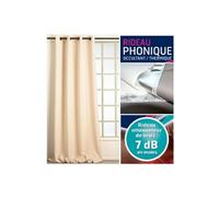 Rideau phonique occultant thermique MOONDREAM, ivoire--