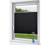 Rideau plissé anthracite pour fenêtres et portes, 105 x 130 cm, aspect froissé