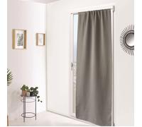 ED ENJOY HOME Rideau de Porte Occultants Basic - Finition Passe Tringle - 100% Polyester - Tissu Certifié Oeko-TEX - 90x120cm - Gris Clair