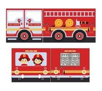 Rideau de jeu Vipack « Camion de pompiers », 100 % coton, pour les lits mi-hauts pino