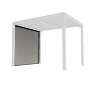 Rideau pour pergola bioclimatique PER 2430 BI - HABRITA - PVC tissé - gris clair