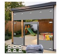 Rideau Séparation Transparent Bache Protection Extérieur Fermeture Éclair | Bâche Transparente pour Pergola Terrasses, Tonnelles, Local de Lavage de Voiture(1.9x2.2m/6.23x7.22ft)