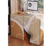 Rideau Sous Bureau Jupe de Bureau Thermique Cache Confidentialité | Panneau Isolant Épais Auto-Adhésif Sans Perçage for Bureau Maison et Espace Travail(Style 4,60x75cm/24x30in)
