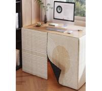 Rideau Sous Bureau Jupe de Bureau Thermique Cache Confidentialité | Panneau Isolant Épais Auto-Adhésif Sans Perçage for Bureau Maison et Espace Travail(Style3,60x75cm/24x30in)