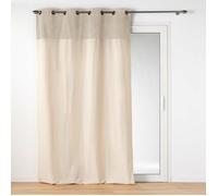 Rideau tamisant à œillets 140 × 240 cm - Polycoton bouclette TESSA - Beige