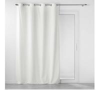 Rideau tamisant à œillets 140 x 260 cm - Velours relief Velouriane Blanc