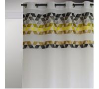 Rideau tamisant à illets polyester parement triangle 140x240cm SKANDIC-Bambou