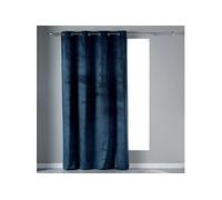 Rideau tamisant a oeillets 140 x 240 cm velours Velvetine Bleu marine Douceur d'Intérieur