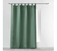 Rideau tamisant à passants 140x260 cm - Polyester uni Cèdre - Essentiel