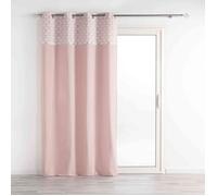 Rideau tamisant - ARTCHIC - Uni - illets - 140x240 cm - Rose