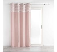 Rideau tamisant en coton 140 x 240 cm Artchic Rose