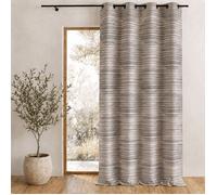 Rideau tamisant en jacquard à motifs graphiques Taupe 140x260 cm