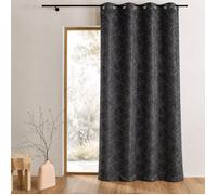 Rideau tamisant jacquard à motifs géométriques Gris clair 140x260 cm