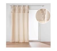 Douceur d'Intérieur – Rideau tamisant – KAMARY – 140 x 240 cm, coton/polyester, œillets – naturel