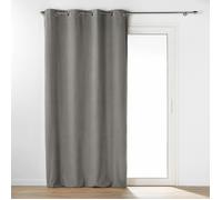 Rideau tamisant Wooly 140 x 240 cm - Œillets - Bouclette grise 100% polyester