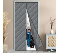Rideau thermique 120x240 cm, gris foncé, en polyester, avec protection contre les insectes