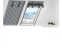 Rideau Thermique 3 Couches Kits D'isolation pour Fenêtres Anti Froid Imperméable 80 100 120 180 200 cm Oxford Rideau Isolant Thermique avec Velcro pour Portes Cave Balcon Brun(Gris,22x55in/55x140cm)