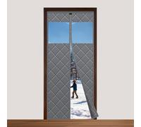 Rideau thermique avec fenêtre, 100x210 cm, fermeture magnétique, protection contre le froid