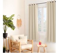 Rideau thermique en microfibre doublée Ecru 135x180 cm