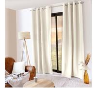 Rideau thermique en microfibre doublée Ecru 135x240 cm