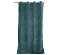 Rideau thermique et occultant en velours - 140 x 260 cm - Bleu canard