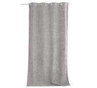 Rideau thermique et occultant en velours - 140 x 260 cm - Gris clair