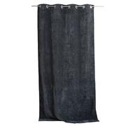 Rideau thermique et occultant en velours - 140 x 260 cm - Gris foncé