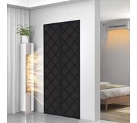 Rideau Thermique Magnétique Porte Hiver Oxford Coton Coupe-Vent | Isolation thermique pour porte d'entrée et chambre - Réduction du bruit, sans perçage, fermeture magnétique automatique