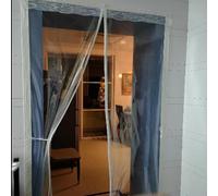Rideau Thermique Magnétique Transparent EVA Épais 145x205cm pour Porte | Pose autoadhésive sans perçage, Isolation pour maison ancienne, Laisse passer la lumière, Adapté aux chiens et chats