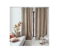 ED ENJOY HOME Rideau thermique occultant Velvet velours doublé polaire 140x260 cm Beige Naturel