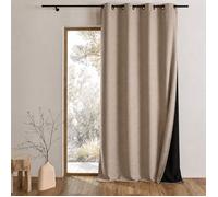 Rideau thermique phonique et semi occultant KONFOR Beige 140x260 cm